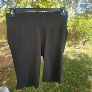 Lane Bryant, LIVI, 14/16, Black Biker Shorts